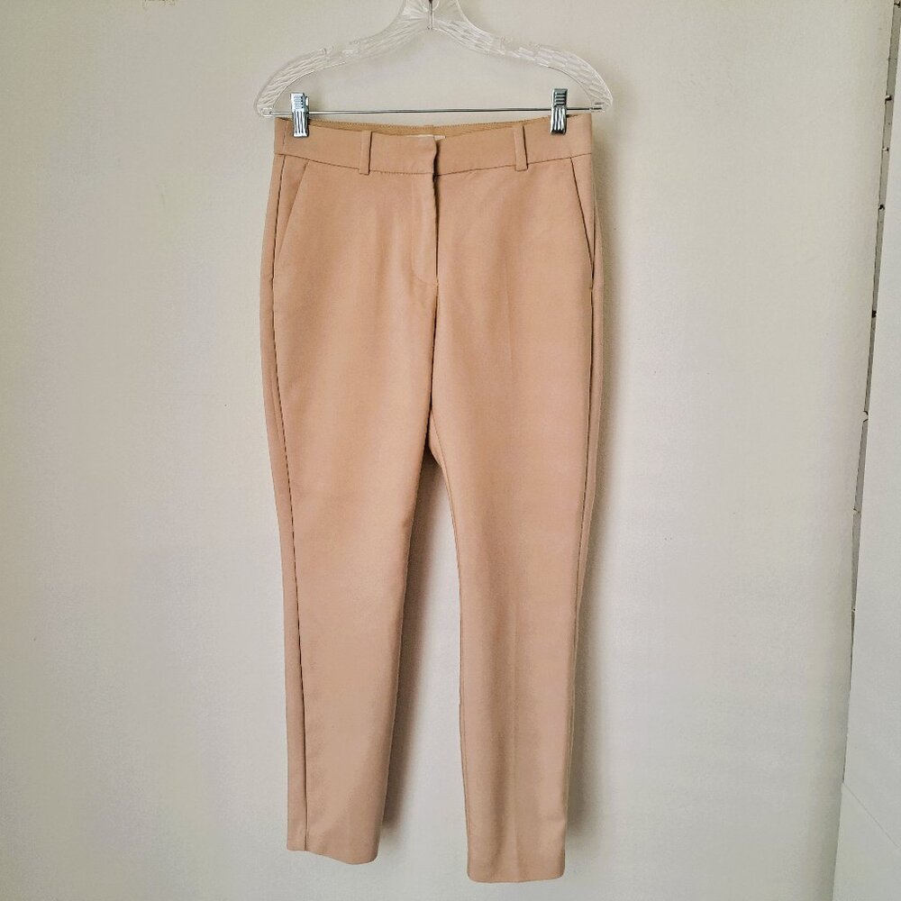H&M Women High Rise Dress Pants Beige Color Style Classic Size 6